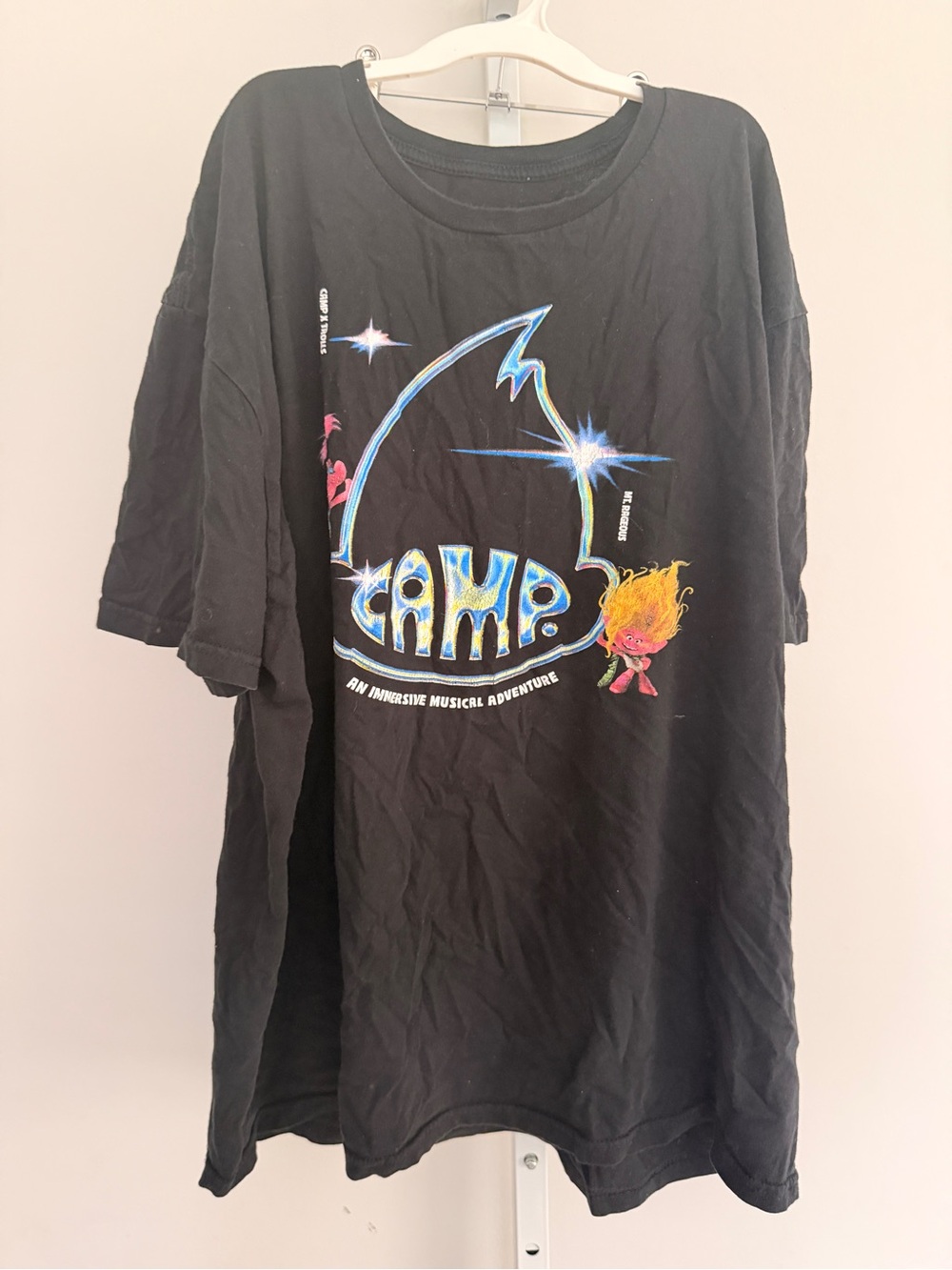Camp Immersive Musical Adventure Black Graphic Tee trills size xl